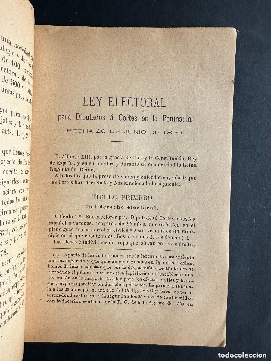 Libros de segunda mano: LEY DE SUFRAGIO UNIVERSAL 1890 - Foto 7