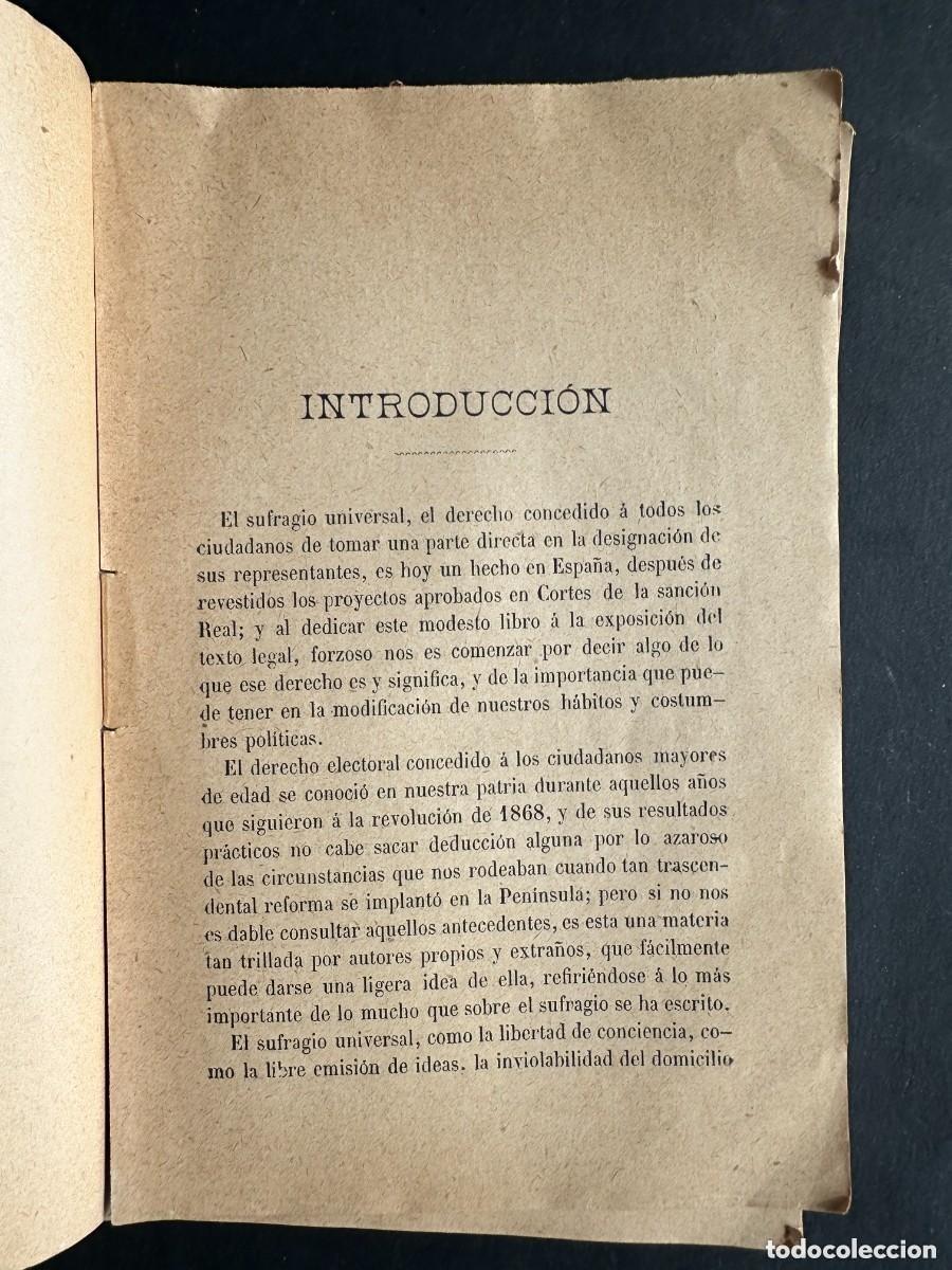 Libros de segunda mano: LEY DE SUFRAGIO UNIVERSAL 1890 - Foto 8