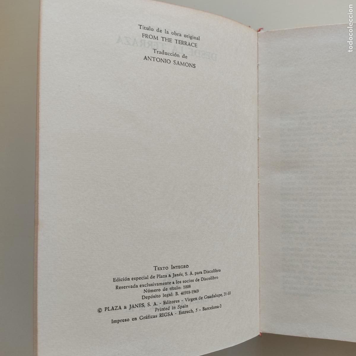 Libros de segunda mano: DESDE LA TERRAZA - JOHN OHARA - Foto 3