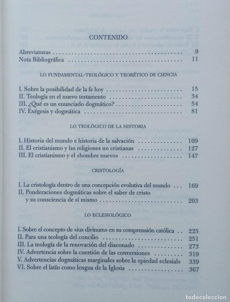 Libros de segunda mano: ESCRITOS DE TEOLOG&Iacute;A - Vol. V - KARL RAHNER. - Foto 2