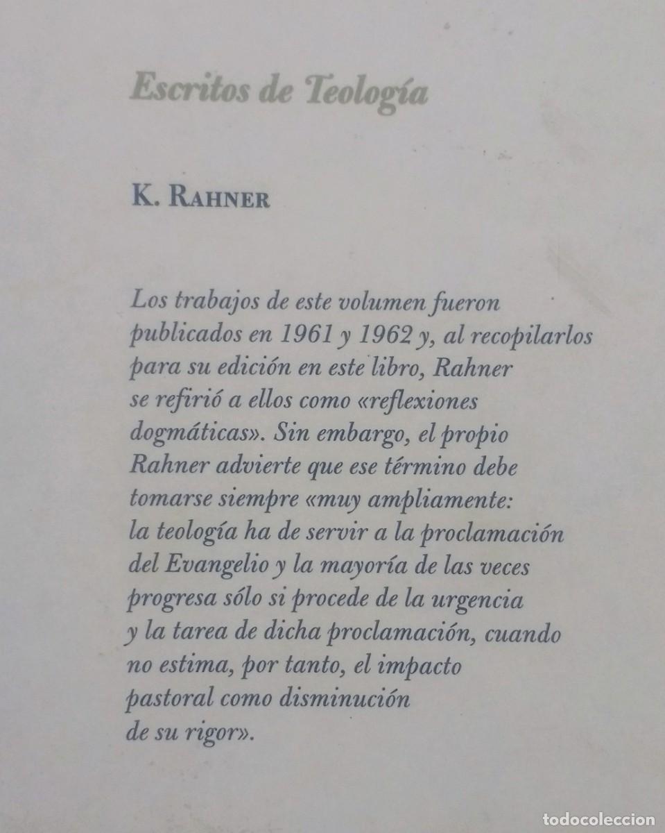 Libros de segunda mano: ESCRITOS DE TEOLOG&Iacute;A - Vol. V - KARL RAHNER. - Foto 4