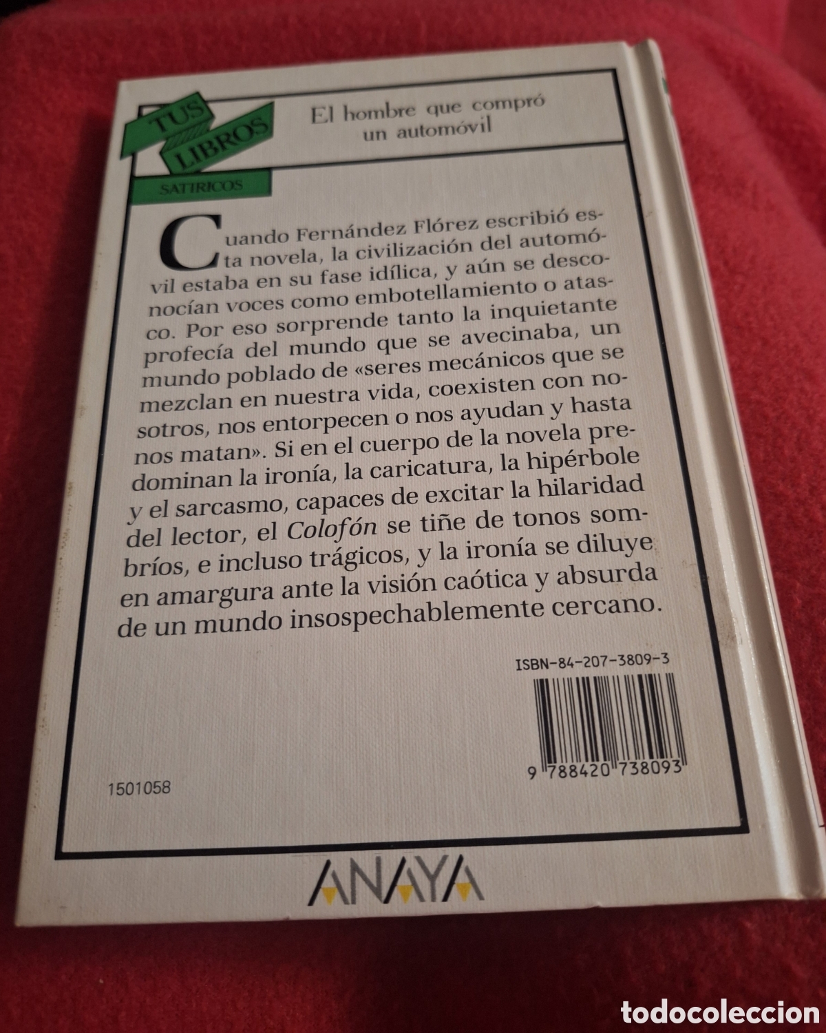 Libros de segunda mano: El hombre que compr&oacute; un autom&oacute;vil Anaya - Foto 2