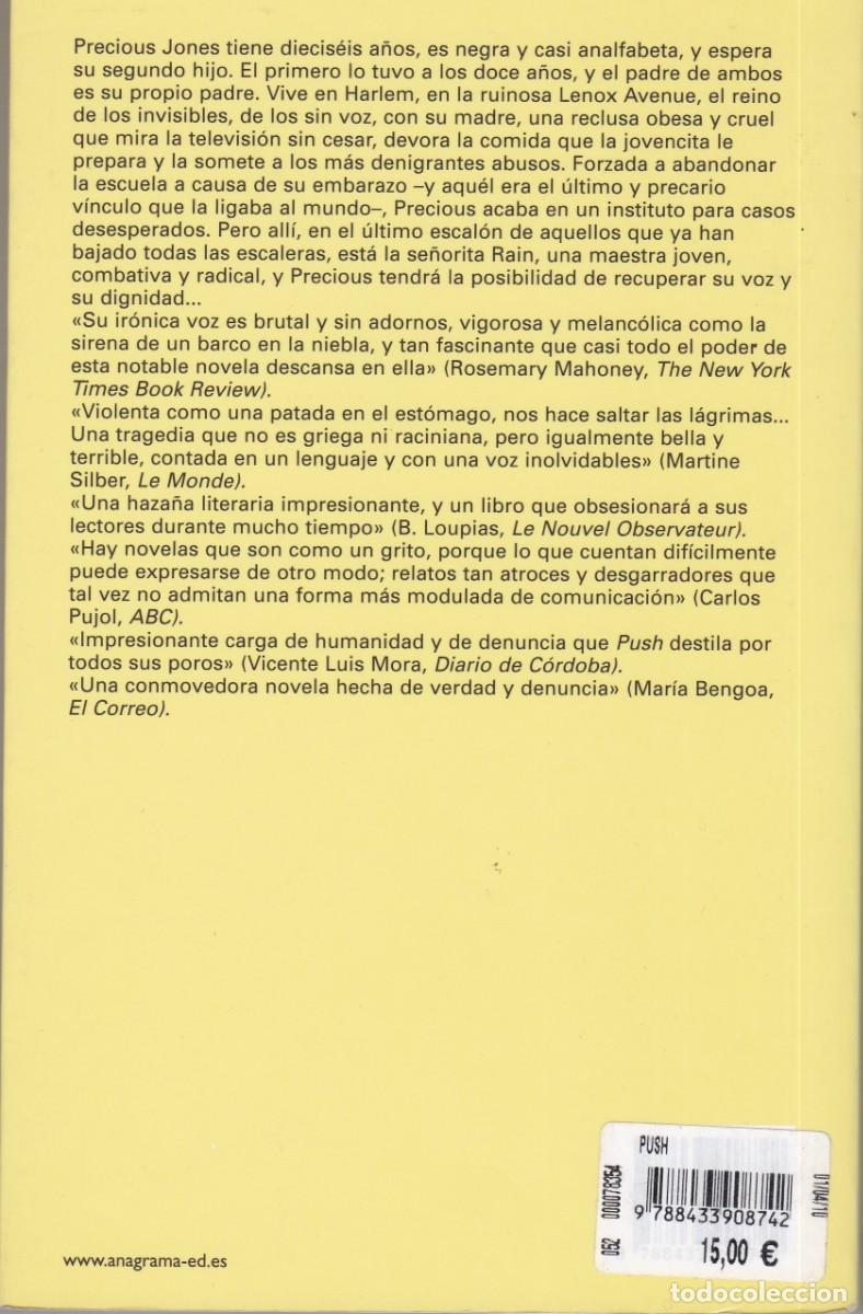 Libros de segunda mano: Sapphire - Push - Ed. Anagrama - Panorama de narrativas n&ordm; 404 - Foto 2