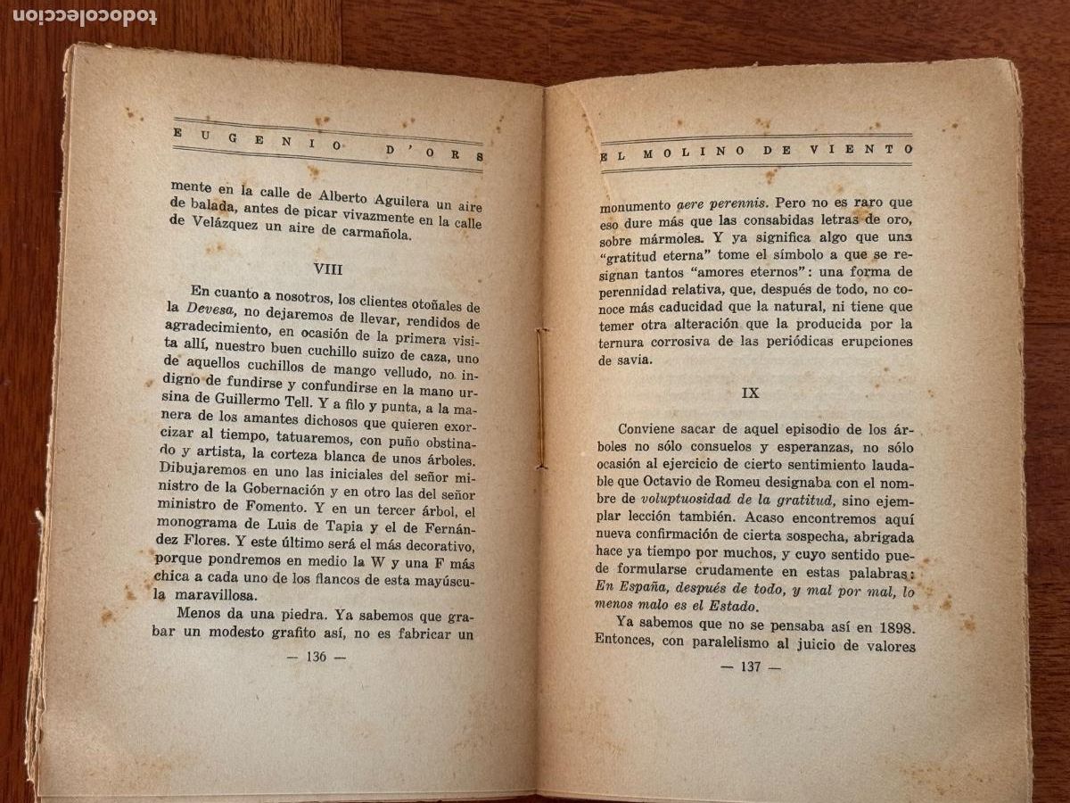 Libros de segunda mano: Eugenio Dors. El Molino de Viento. Valencia 1925 - Foto 2