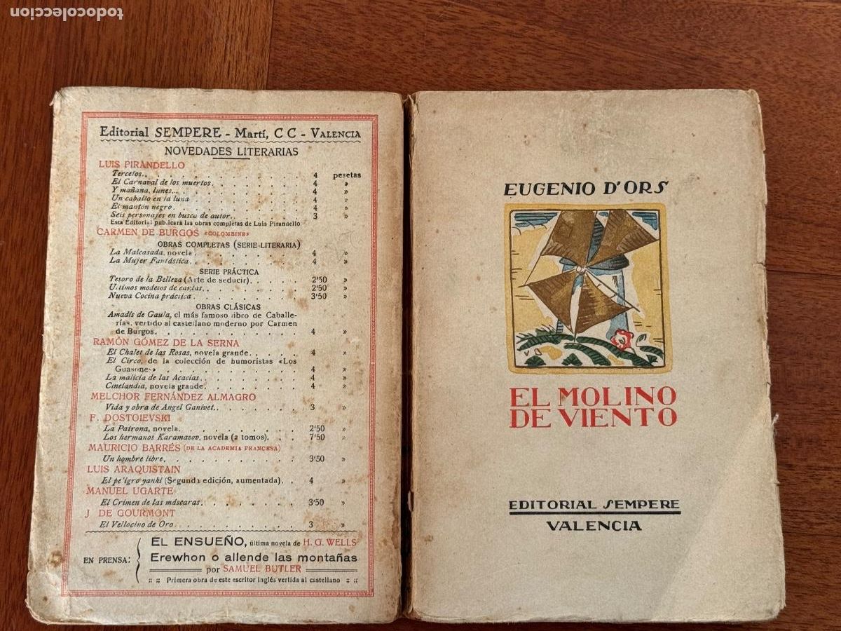 Libros de segunda mano: Eugenio Dors. El Molino de Viento. Valencia 1925 - Foto 3