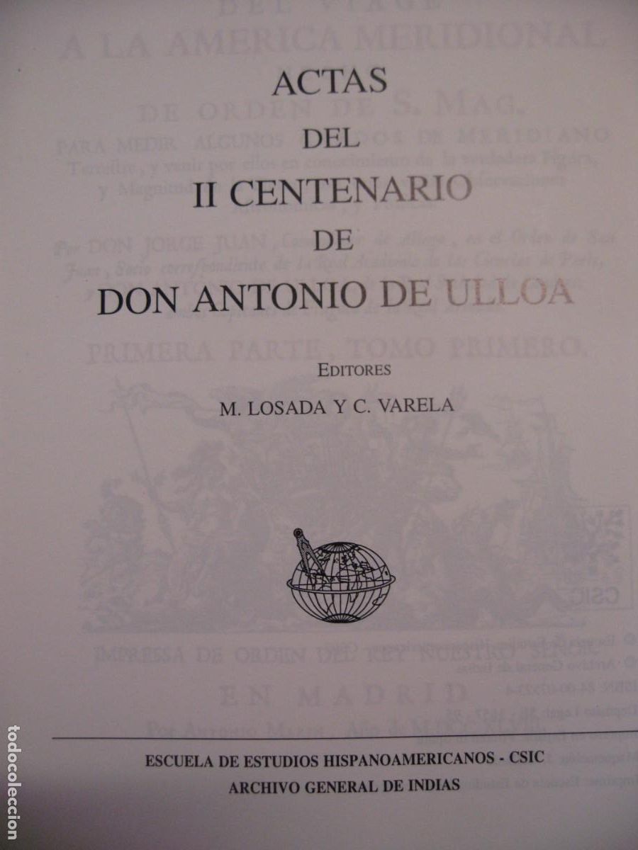Libros de segunda mano: II CENTENARIO DE DON ANTONIO DE ULLOA. ESTUDIOS HISPANOAMERICANOS 1995 - Foto 5