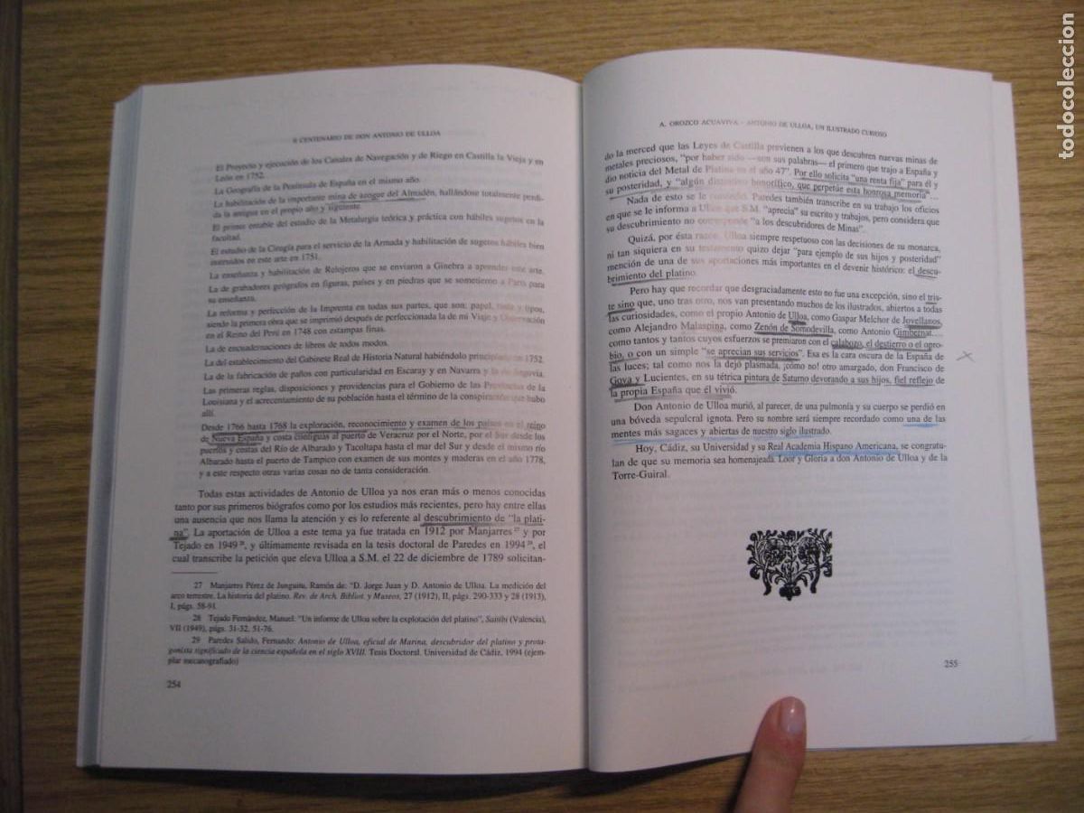 Libros de segunda mano: II CENTENARIO DE DON ANTONIO DE ULLOA. ESTUDIOS HISPANOAMERICANOS 1995 - Foto 17