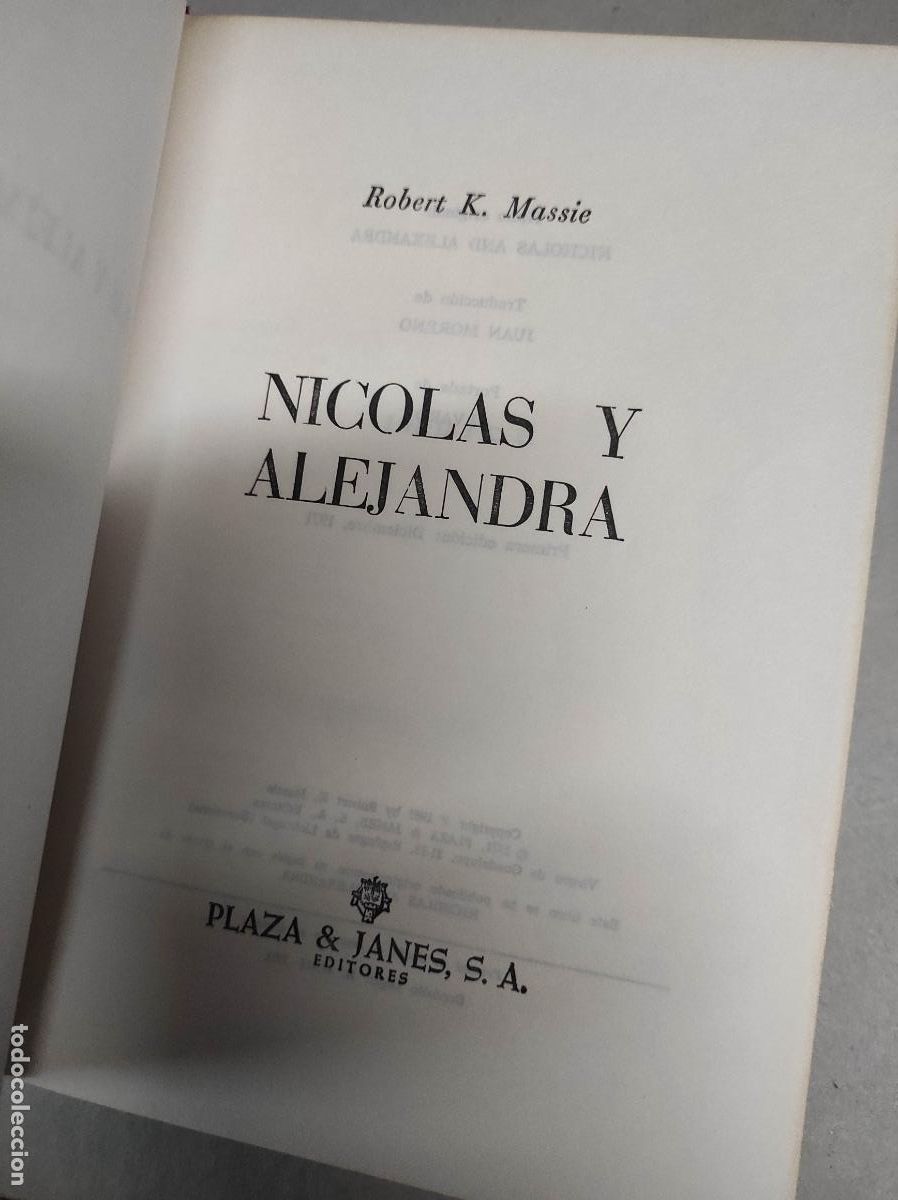 Libros de segunda mano: NICOLAS Y ALEJANDRA. ROBERT K. MASSIE. PLAZA & JANES - Foto 3