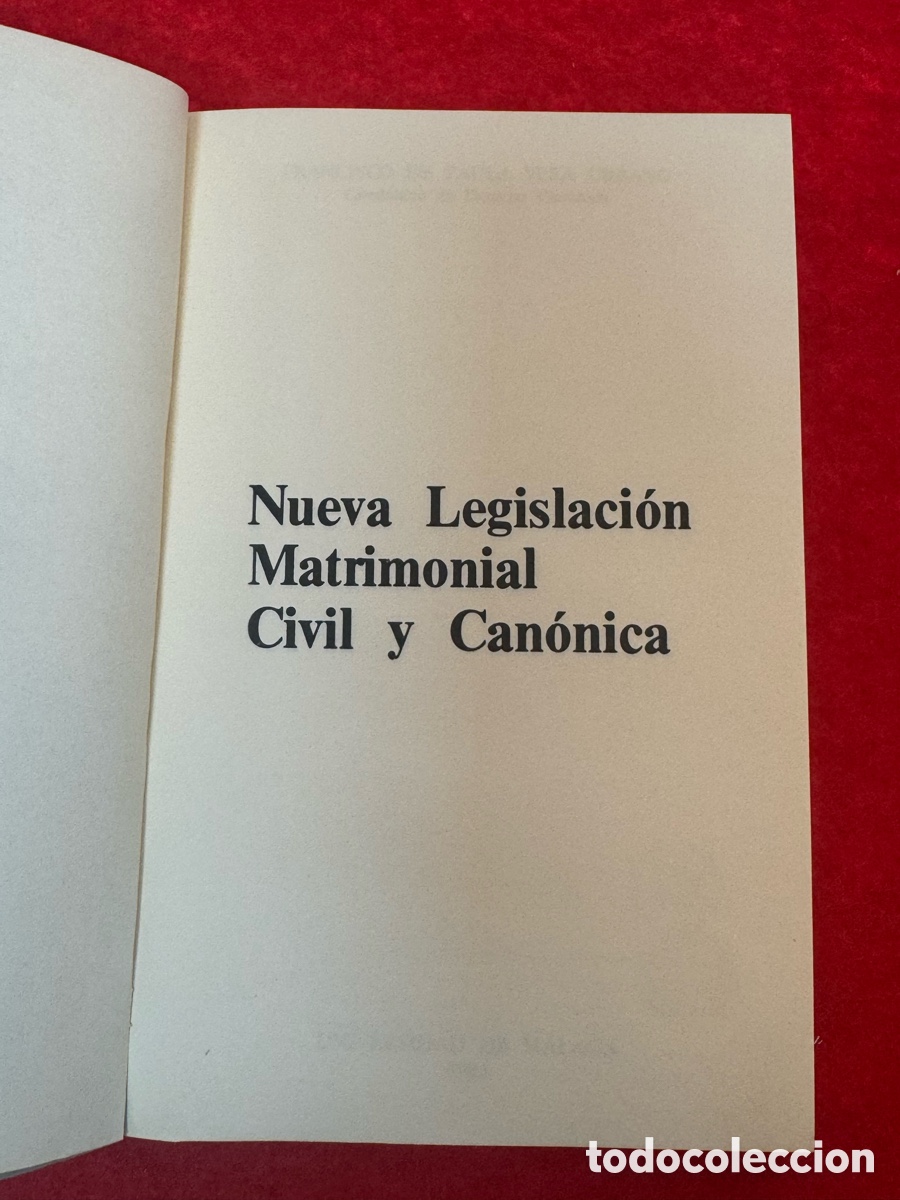 Libros de segunda mano: NUEVA LEGISLACI&Oacute;N MATRIMONIAL CIVIL Y CAN&Oacute;NICA. - Foto 5