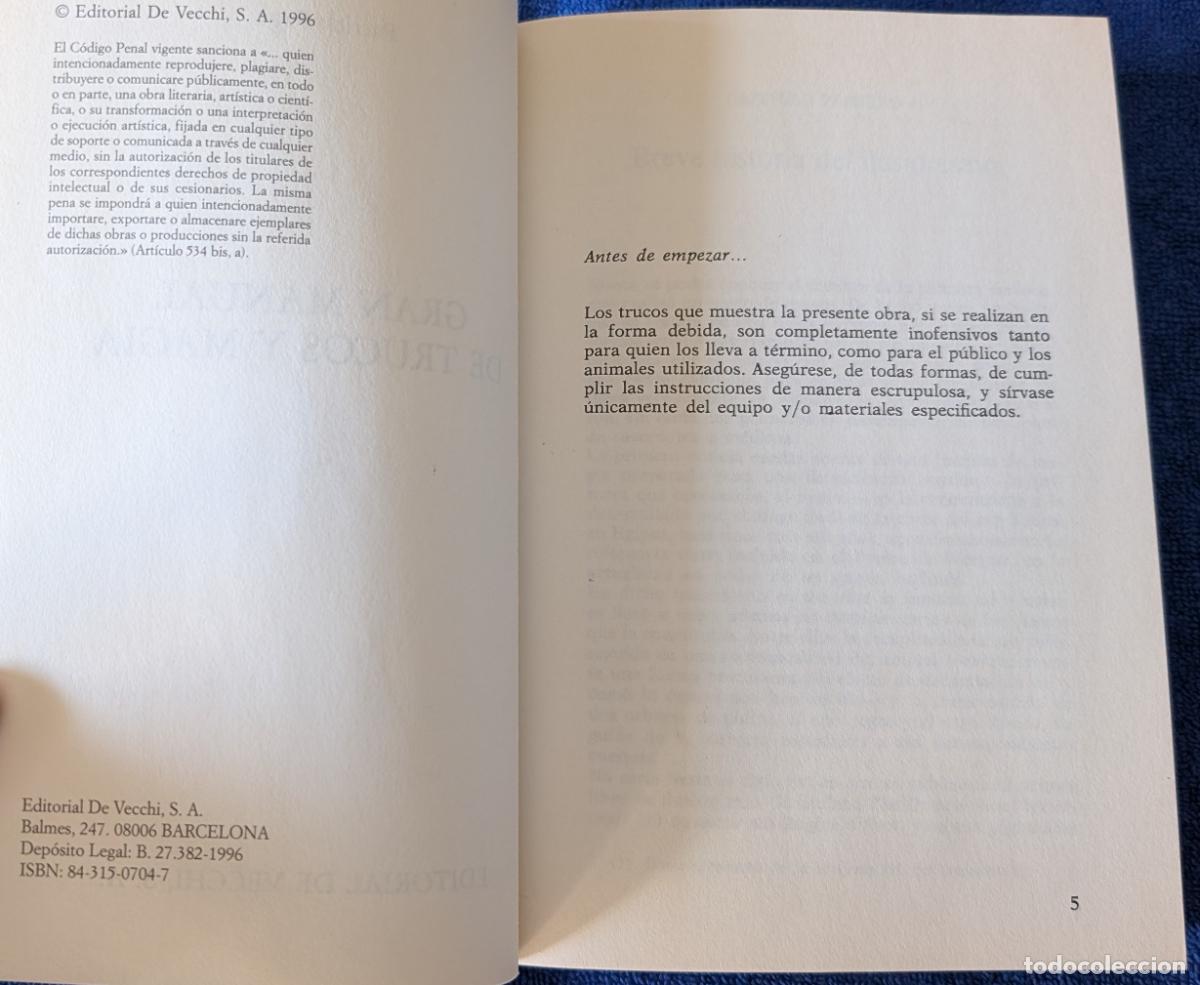 Libros de segunda mano: Gran Manual de Trucos de Magia - Patrick Page - Editorial De Vecchi (1996) - Foto 3