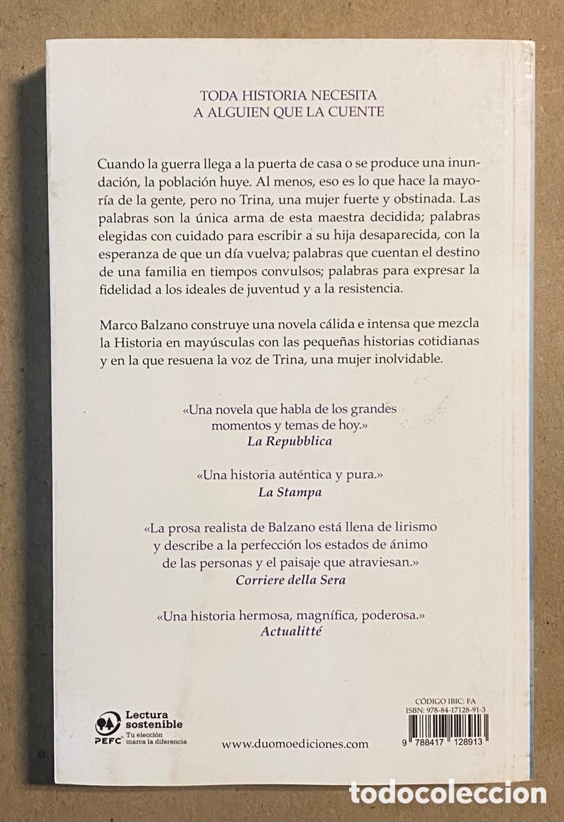 Libros de segunda mano: ME QUEDO AQU&Iacute;. MARCO BALZANO. DUOMO EDICIONES 2019. - Foto 3