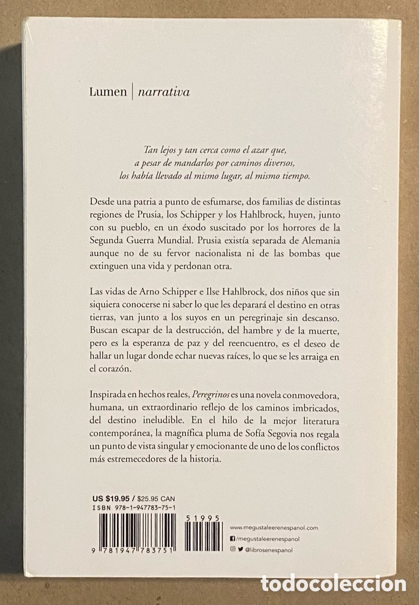 Libros de segunda mano: PEREGRINOS. SOF&Iacute;A SEGOVIA. LUMEN 2018 (1&ordf; EDICI&Oacute;N). - Foto 6