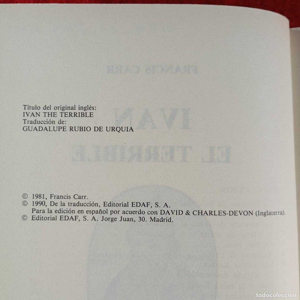 Libros de segunda mano: IVAN EL TERRIBLE - FRANCIS CARR - COLECCI&Oacute;N CL&Iacute;O - EDAF - MADRID / 487 - Foto 4