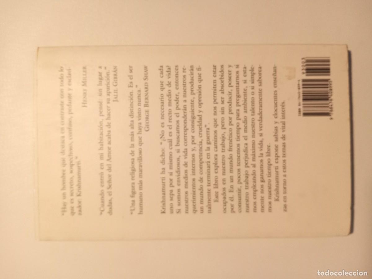 Libros de segunda mano: SOBRE LA &Eacute;TICA Y LOS MEDIOS DE VIDA - KRISHNAMURTI - EDAF 1995 - Foto 3
