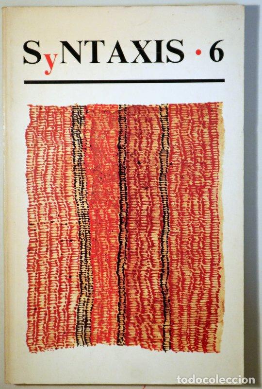 Libros de segunda mano: SYNTAXIS n&ordm; 6 - s/d 1984 - Ilustrado - Foto 1