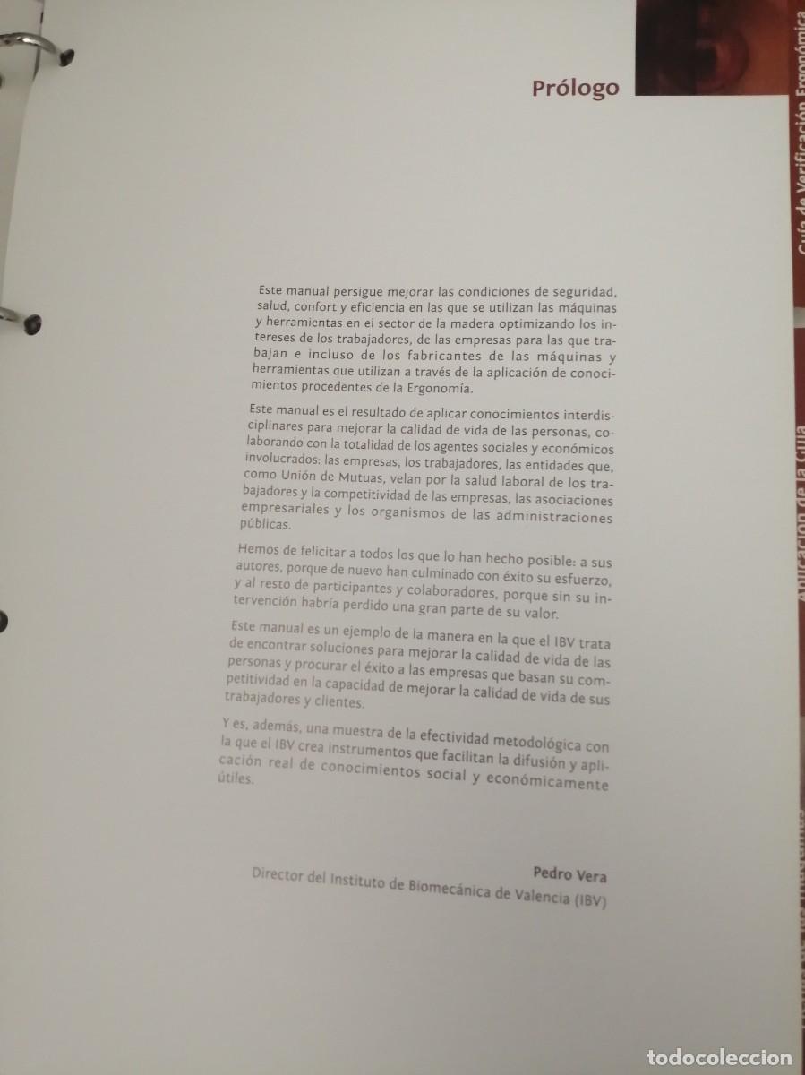 Libros de segunda mano: ERGOMAD. Manual de Ergonom&iacute;a para M&aacute;quinas del Sector de Transformados de Madera - Foto 9