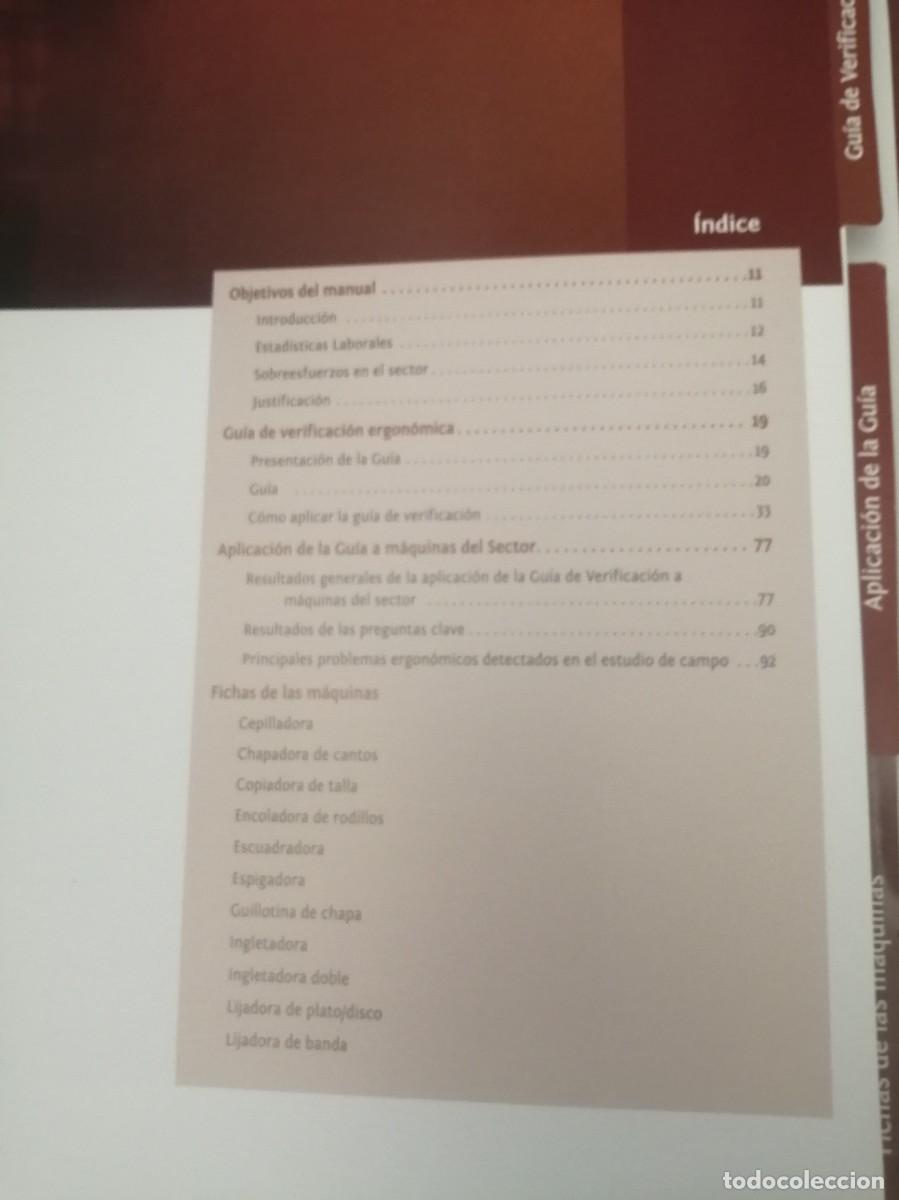 Libros de segunda mano: ERGOMAD. Manual de Ergonom&iacute;a para M&aacute;quinas del Sector de Transformados de Madera - Foto 10