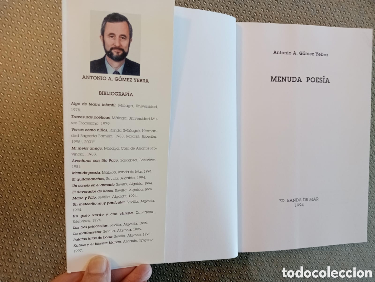 Libros de segunda mano: MENUDA POES&Iacute;A / ANTONIO A G&Oacute;MEZ YEBRA. Banda - Foto 2