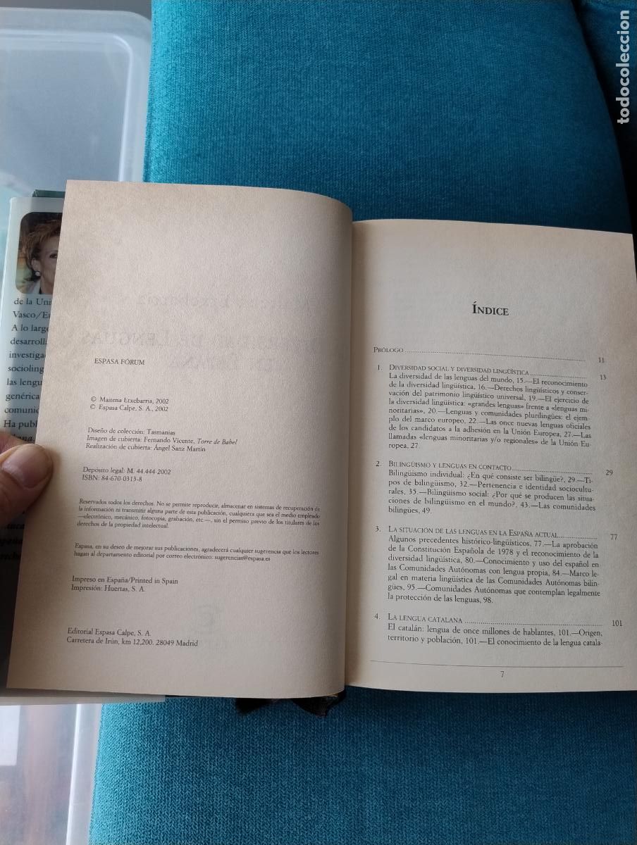 Libros de segunda mano: MAITENA ETXEBARRIA - LA DIVERSIDAD DE LAS LENGUAS EN ESPA&Ntilde;A - Foto 2