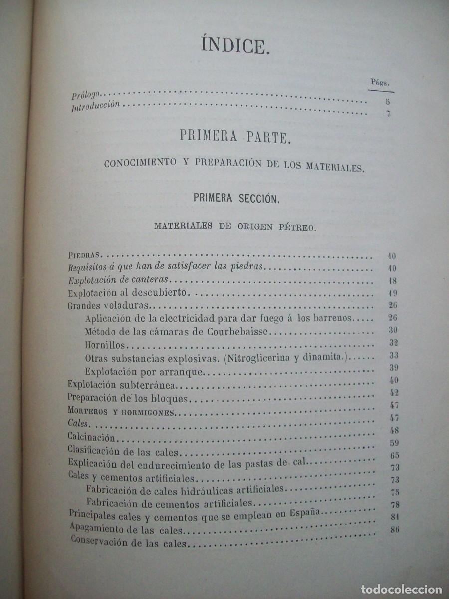 Libros de segunda mano: MATERIALES DE CONSTRUCCI&Oacute;N. TEXTO . MANUEL PARDO. MADRID. 1885 - Foto 4