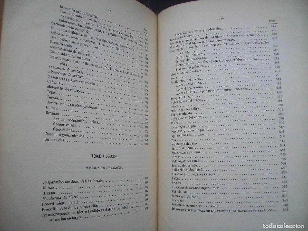 Libros de segunda mano: MATERIALES DE CONSTRUCCI&Oacute;N. TEXTO . MANUEL PARDO. MADRID. 1885 - Foto 6