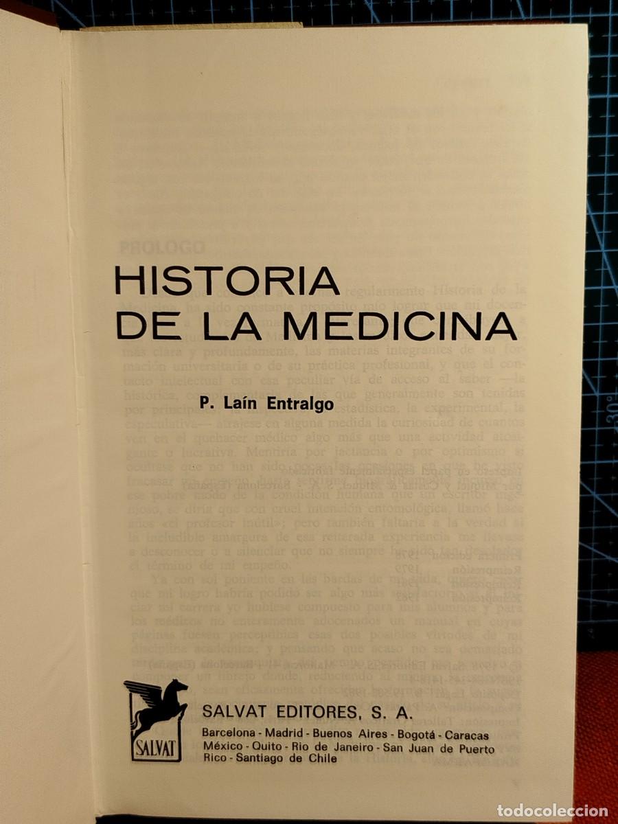 Libros de segunda mano: 1982. Historia de la medicina. Lain Entralgo. - Foto 2