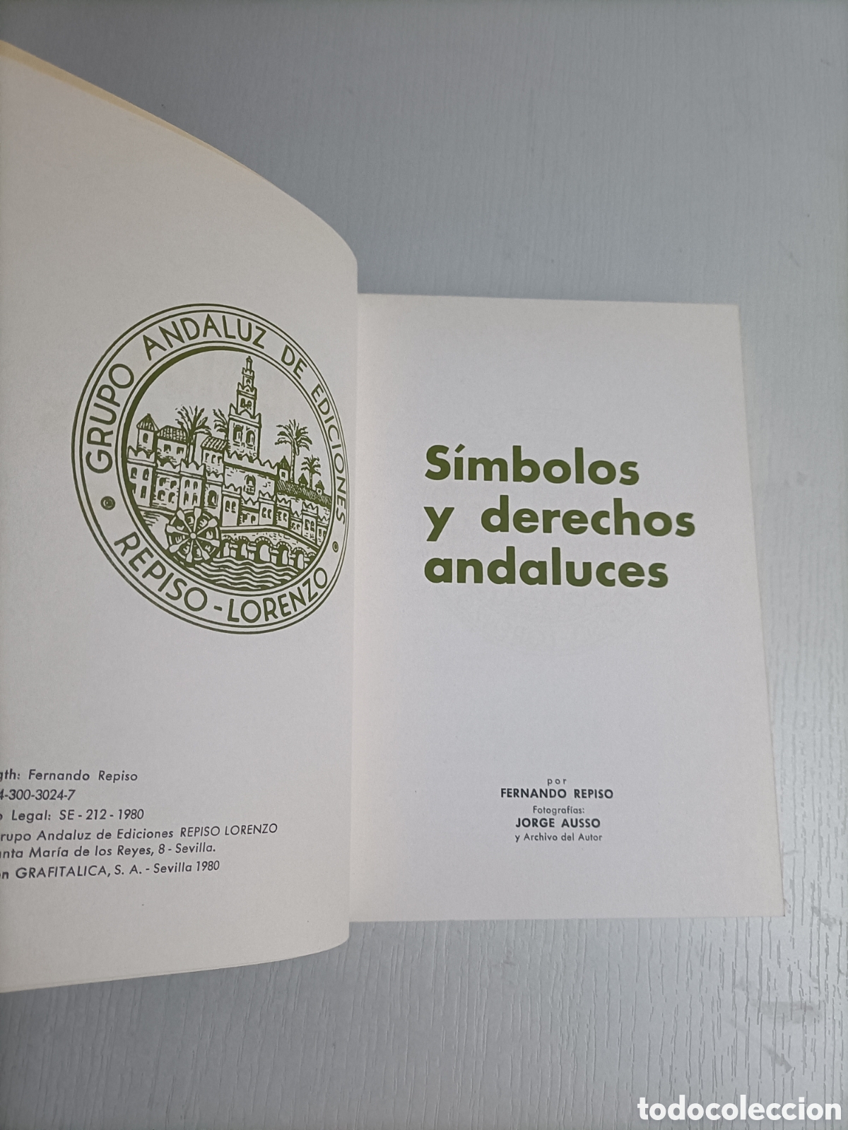 Libros de segunda mano: S&iacute;mbolos y derechos andaluces.. Fernando Repiso - Foto 6