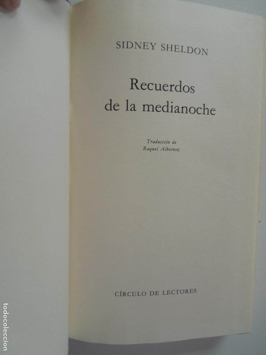 Libros de segunda mano: RECUERDOS DE LA MEDIANOCHE - SIDNEY SHELDON - CIRCULO DE LECTORES - Foto 3