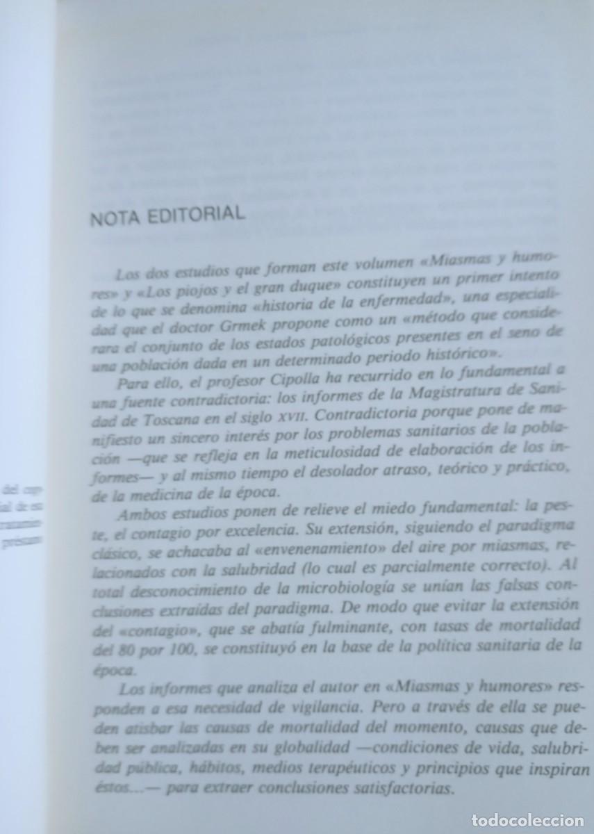 Libros de segunda mano: CARLO M. CIPOLLA CONTRA UN ENEMIGO MORTAL E INVISIBLE - Foto 6