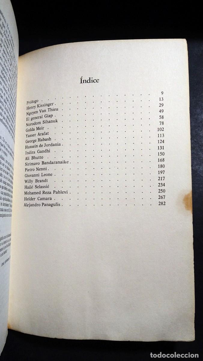 Libros de segunda mano: ENTREVISTA CON LA HISTORIA - ORIANA FALLACI - Foto 3