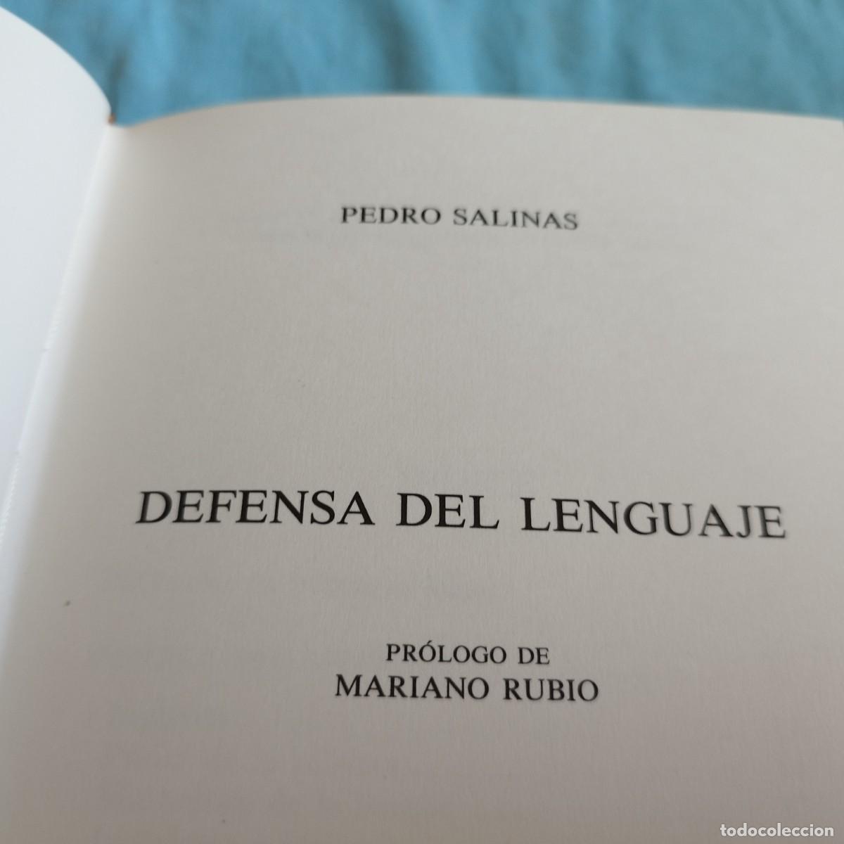 Libros de segunda mano: DEFENSA DEL LENGUAJE / PEDRO SALINAS / GARV 70 - Foto 4