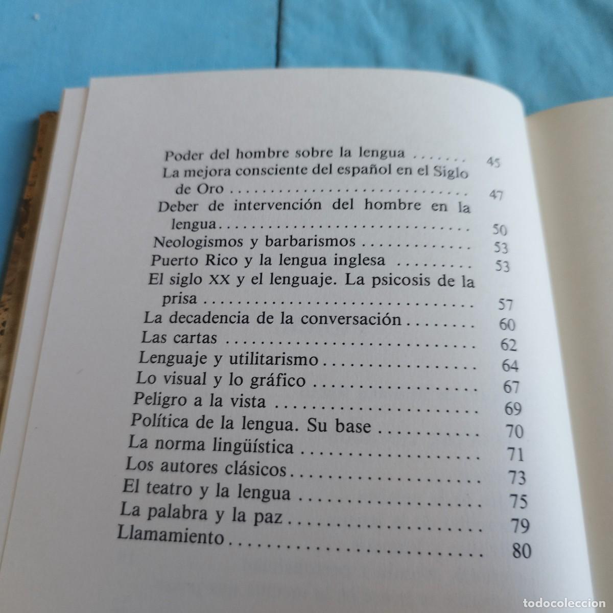 Libros de segunda mano: DEFENSA DEL LENGUAJE / PEDRO SALINAS / GARV 70 - Foto 7
