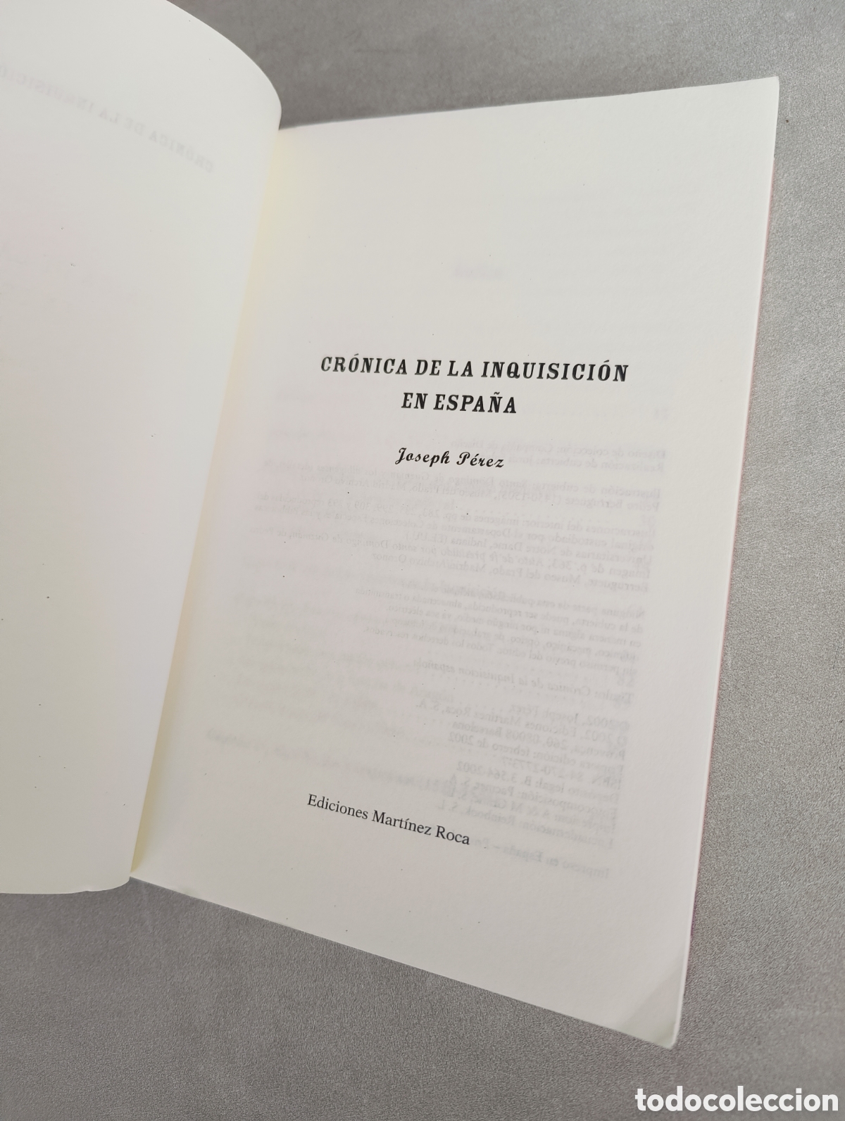 Libros de segunda mano: Cr&oacute;nica de la Inquisici&oacute;n en Espa&ntilde;a. Joseph P&eacute;rez. - Foto 4