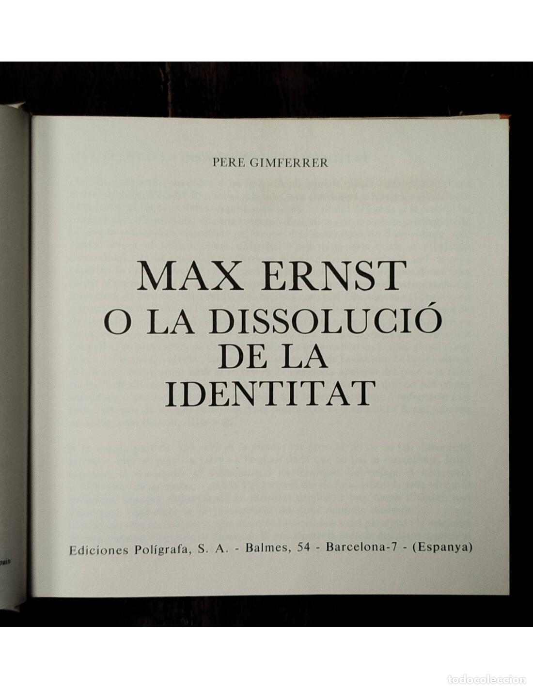 Libros de segunda mano: MAX ERNST. GIMFERRER, Pere. . 1985. - Foto 2