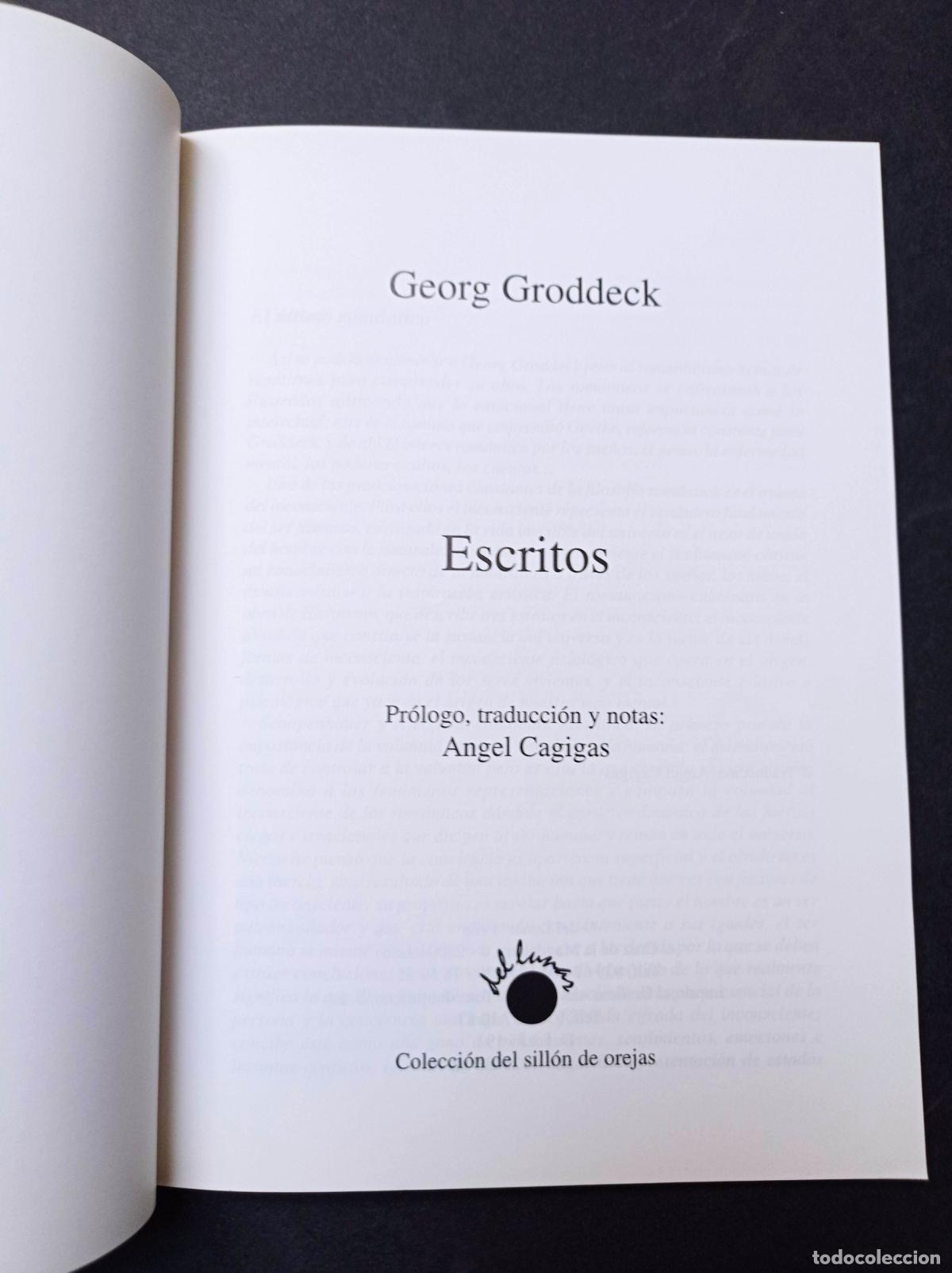 Libros de segunda mano: 1998 - GEORG GRODDECK. Escritos - Foto 2