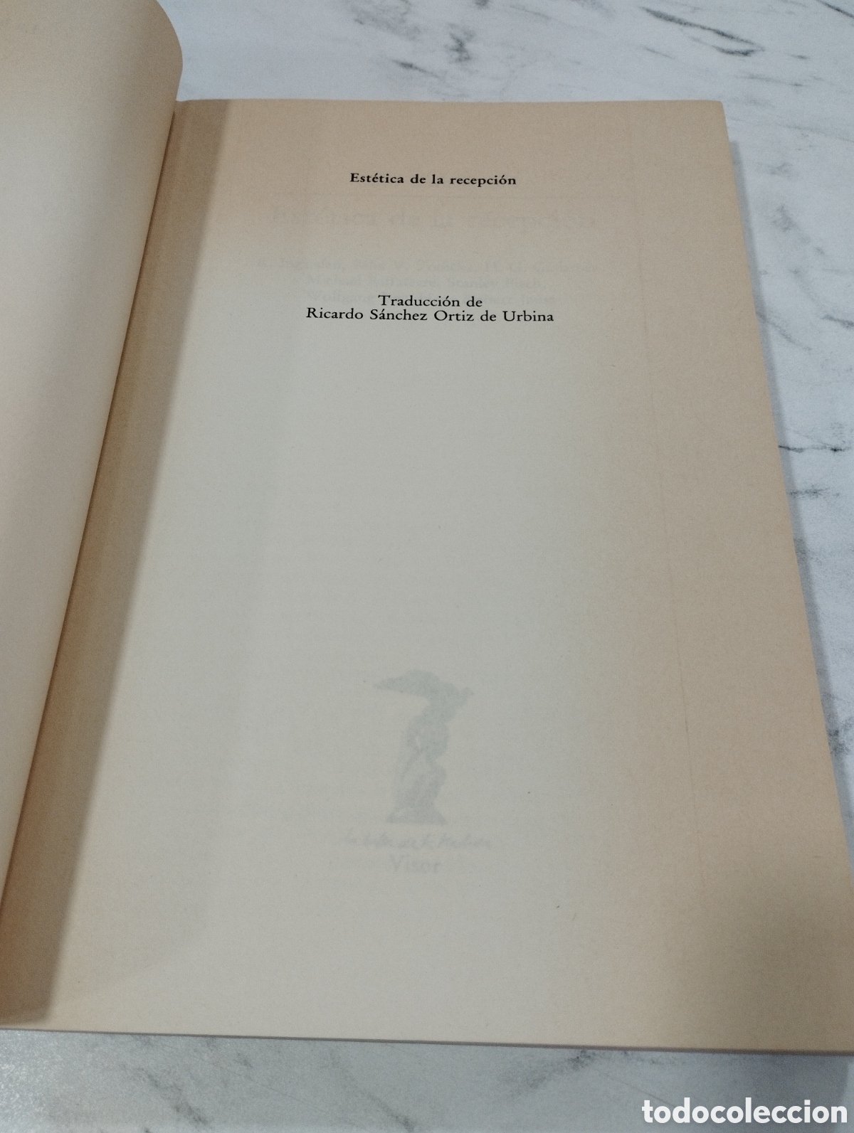 Libros de segunda mano: Est&eacute;tica de la recepci&oacute;n Rainer Warning VISOR 1989 - Foto 4