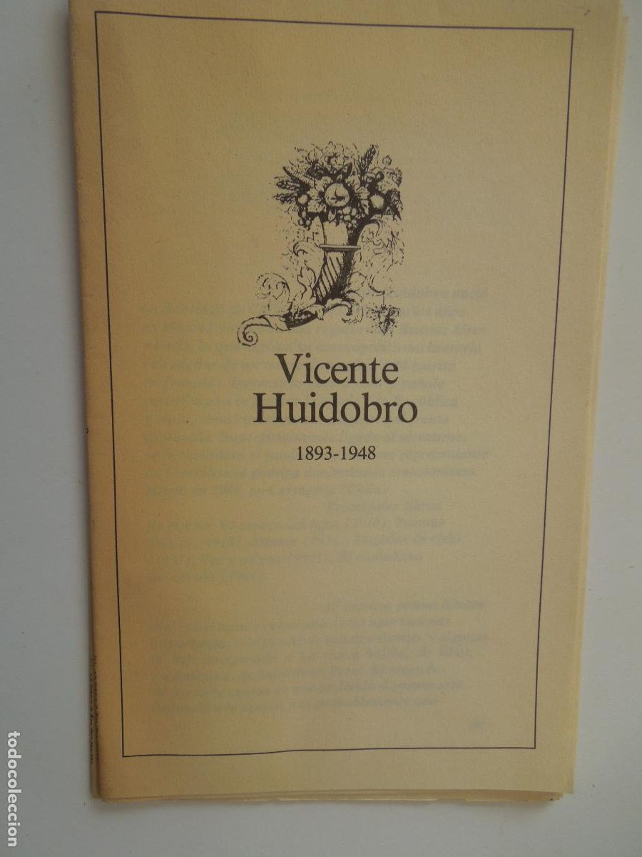 Libros de segunda mano: VICENTE HUIDOBRO -1893-1948 - Foto 1