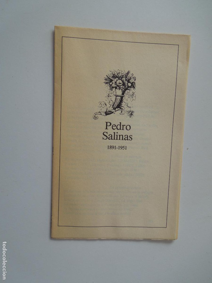 Libros de segunda mano: PEDRO SALINAS -1891-1951 - Foto 1