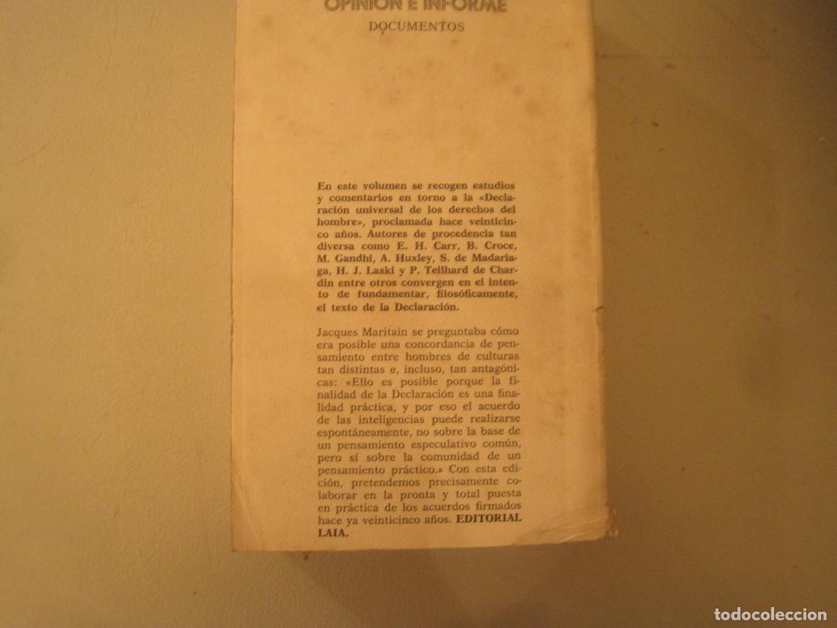 Libros de segunda mano: VV. AA. - Los derechos del hombre - Laia 1976 - Foto 3