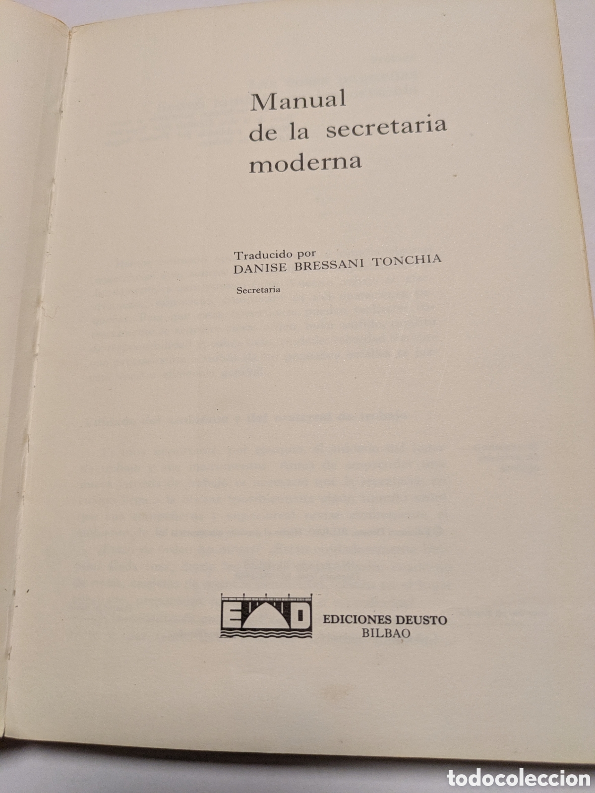 Libros de segunda mano: Manual de la secretaria moderna Deusto. 1966 - Foto 2
