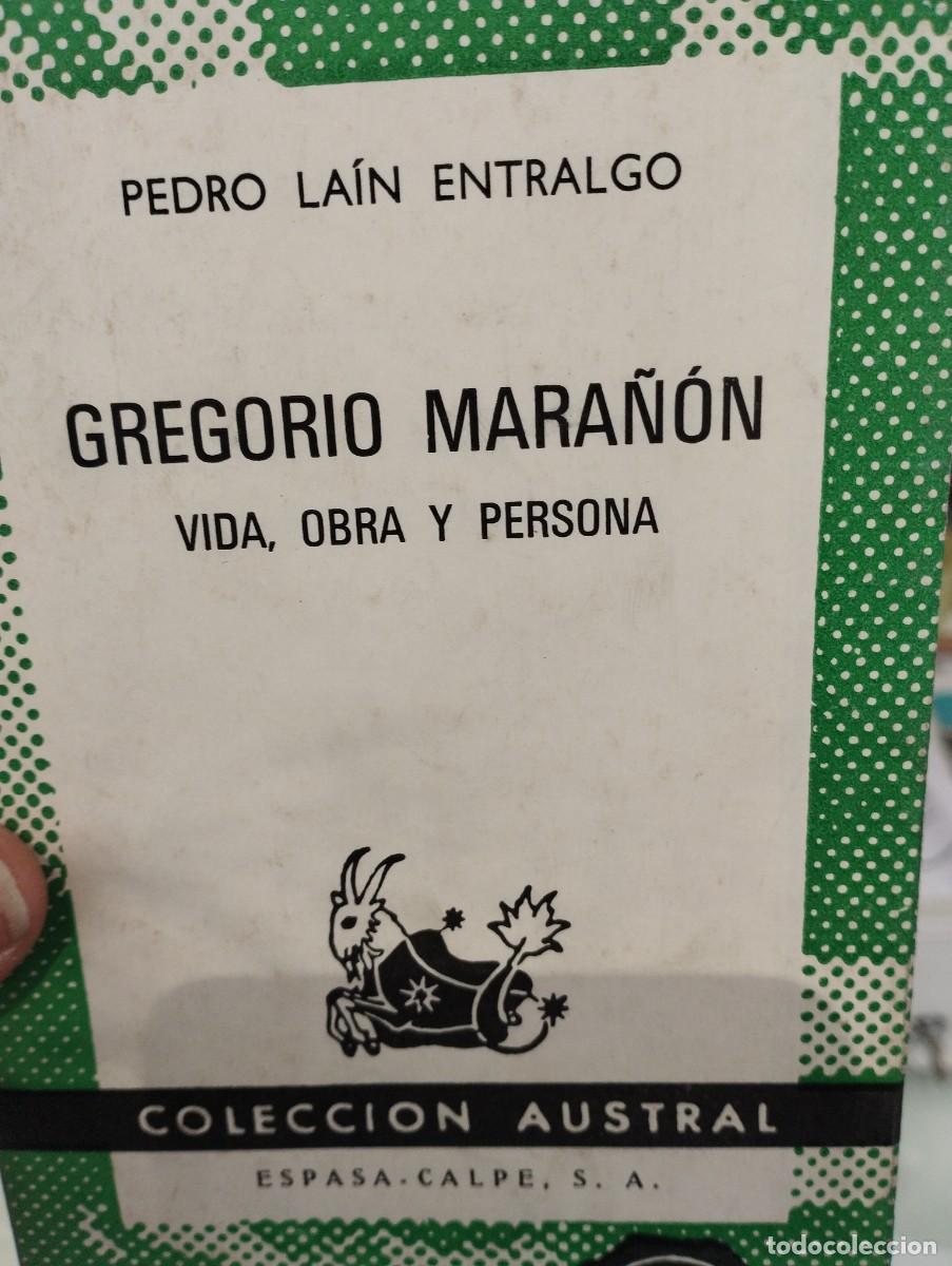 Libros de segunda mano: Lain Entralgo. Gregorio Mara&ntilde;on - Foto 1