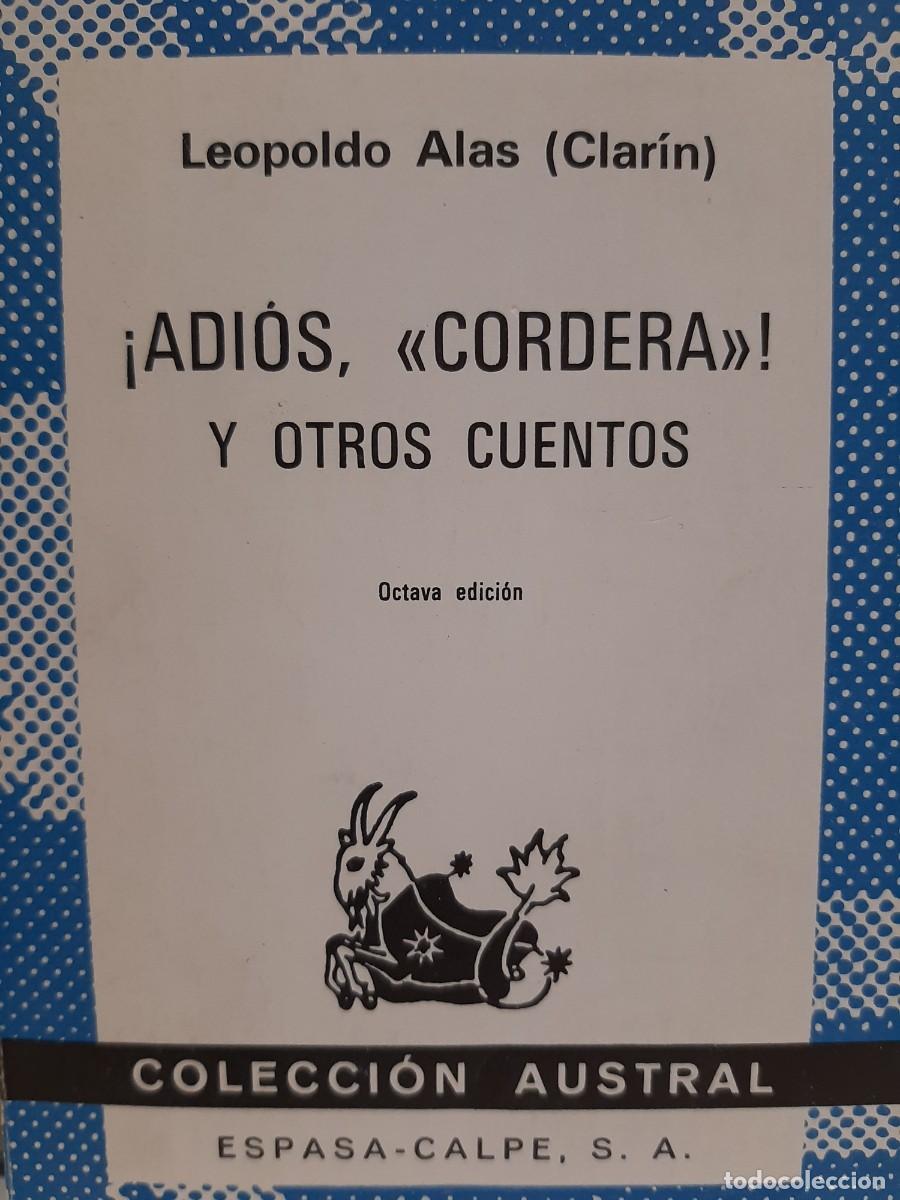 Libros de segunda mano: Leopoldo Alas (Clar&iacute;n). &iexcl;Adi&oacute;s, &rdquo;Cordera&rdquo;! y otros cuentos - Foto 1