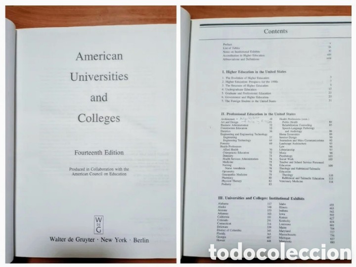 Libros de segunda mano: AMERICAN UNIVERSITIES AND COLLEJES EE.UU. - Foto 2