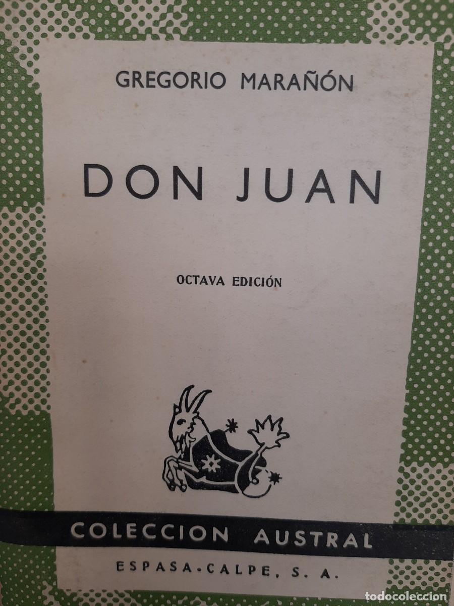 Libros de segunda mano: Gregorio Mara&ntilde;&oacute;n. Don Juan - Foto 1