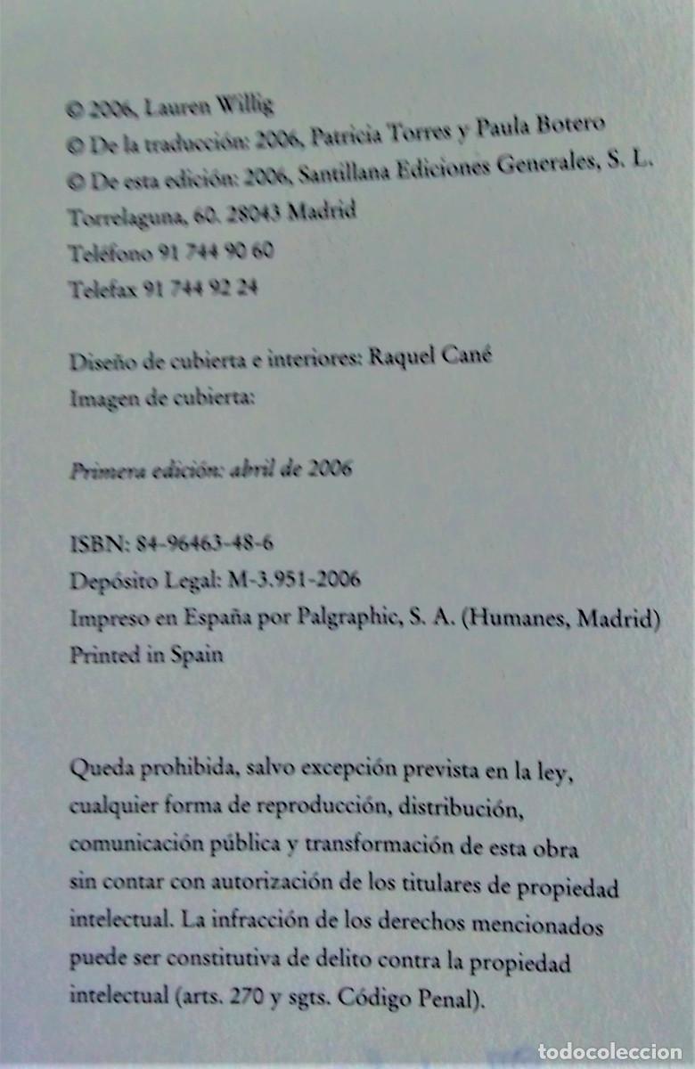Libros de segunda mano: EL ANTIFAZ DEL TULIP&Aacute;N NEGRO - LAUREN WILLIG - Foto 5