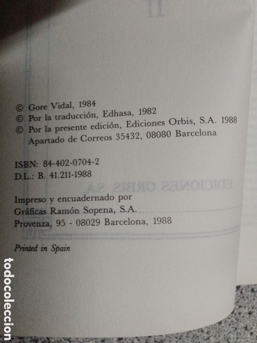 Libros de segunda mano: Libro Creaci&oacute;n II Gore Vidal 1988 - Foto 2
