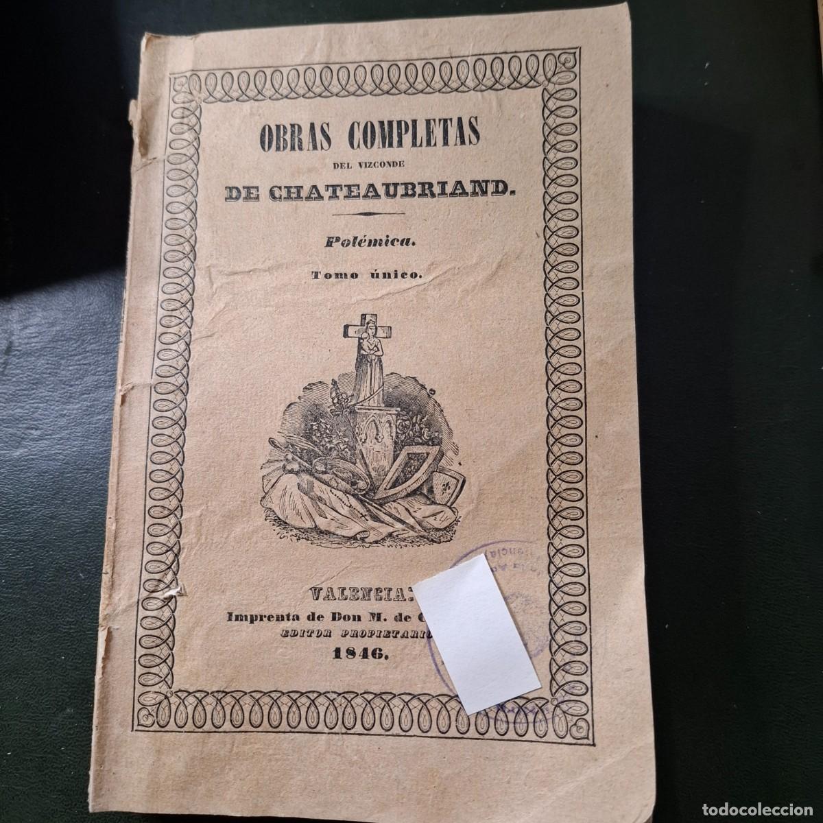 Libros de segunda mano: Pol&eacute;mica - Obras completas chateaubriand - 1946 - Foto 1