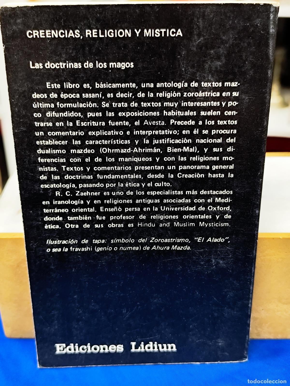 Libros de segunda mano: ZAEHNER, R. C.- - Las doctrinas de los magos. - Foto 2