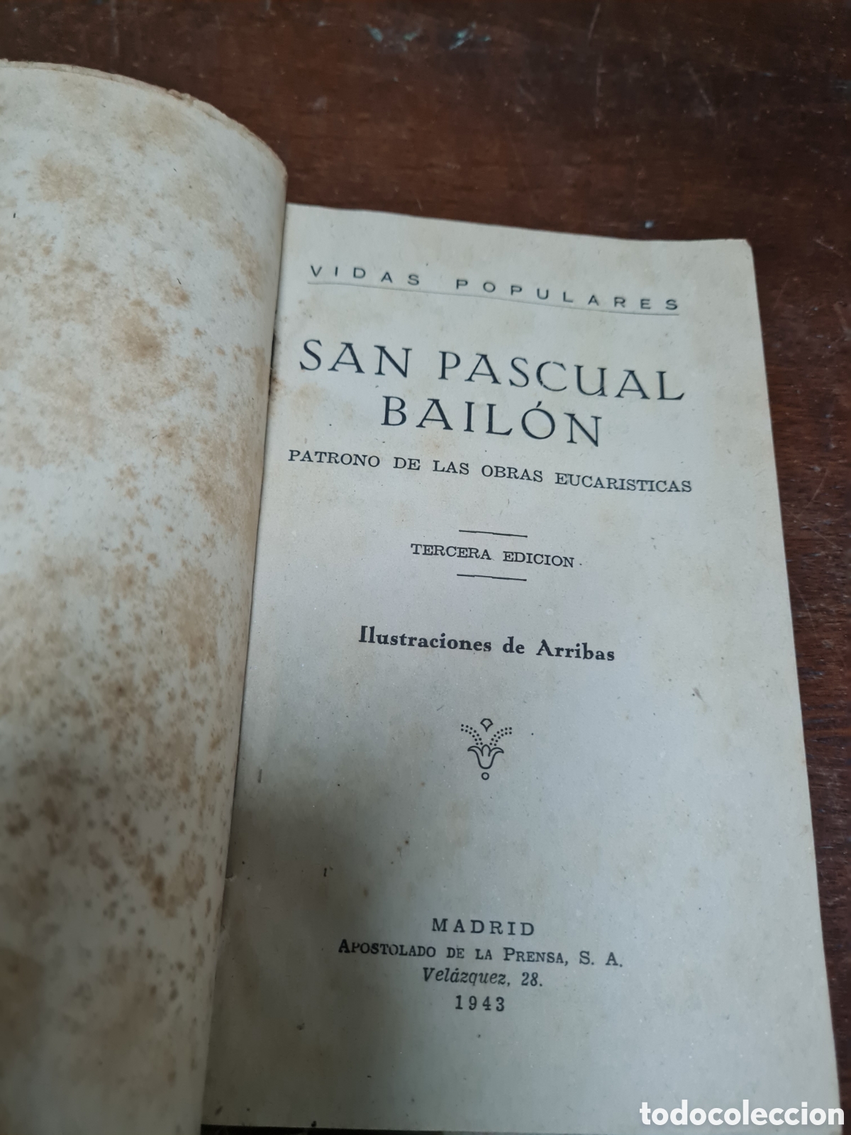 Libros de segunda mano: VIDA DE SAN PASCUAL BAIL&Oacute;N - Foto 2