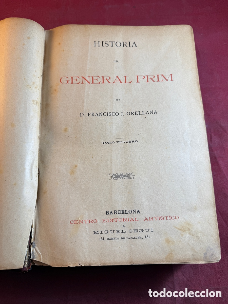 Libros de segunda mano: HISTORIA DEL GENERAL PRIM - Foto 1